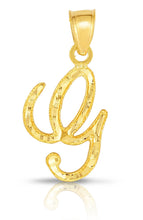 Load image into Gallery viewer, 10K Gold Charm Pendant Necklace Letter A-Z Personalized Alphabet Initial Name
