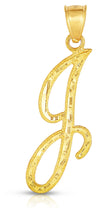 Load image into Gallery viewer, 10K Gold Charm Pendant Necklace Letter A-Z Personalized Alphabet Initial Name
