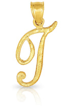 Load image into Gallery viewer, 10K Gold Charm Pendant Necklace Letter A-Z Personalized Alphabet Initial Name

