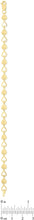 Load image into Gallery viewer, 10k Yellow Gold Heart Shape with Open and Textured Finish Pattern Link Bracelet
