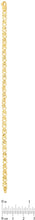 Load image into Gallery viewer, 10k Yellow Gold Filigree Single Row Square with Princess Diamond Cut Finish Link Bracelet
