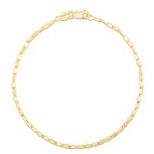Load image into Gallery viewer, 10k Yellow Gold or White Gold Mirror Snail Link Bracelet or Anklet
