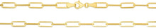 Load image into Gallery viewer, 10k Yellow Gold Paperclip Solid Solid Chain Necklace

