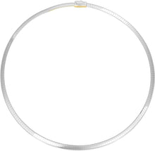 Load image into Gallery viewer, Floreo 14k Yellow and White Gold 6mm Reversible Omega Chain Necklace
