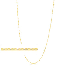 Load image into Gallery viewer, 10k Yellow Gold or White Gold Mirror Snail Link Chain Necklace
