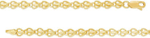 Load image into Gallery viewer, 10k Yellow Gold Filigree Heart with Marquise Diamond Cut Finish Link Bracelet
