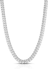 Load image into Gallery viewer, 10k White Gold 6.8mm Semi-Lite Miami Cuban Chain Necklace
