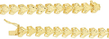 Load image into Gallery viewer, 10k Yellow Gold 9.5mm Heart Shape with Diamond Cut Finish Link Bracelet
