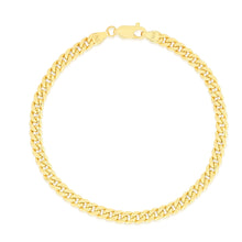 Load image into Gallery viewer, Floreo 10k Yellow Gold 3.8mm Semi-Lite Miami Cuban Chain Bracelet
