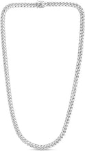 Load image into Gallery viewer, 10k White Gold 6.8mm Semi-Lite Miami Cuban Chain Necklace
