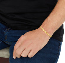 Load image into Gallery viewer, Floreo 10k Yellow Gold 4.5mm Semi-Lite Miami Cuban Chain Bracelet

