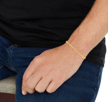 Load image into Gallery viewer, Floreo 10k Yellow Gold 3.8mm Semi-Lite Miami Cuban Chain Bracelet
