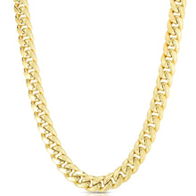 Load image into Gallery viewer, 10k Yellow Gold 9.2mm Semi-Lite Miami Cuban Chain Necklace
