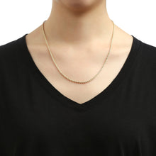 Load image into Gallery viewer, 10k Yellow Gold Hollow Rope Chain Necklace with Lobster Claw Clasp, 2mm
