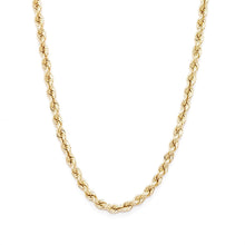 Load image into Gallery viewer, 10k Yellow Gold Hollow Rope Chain Necklace with Lobster Claw Clasp, 2mm
