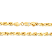 Load image into Gallery viewer, 10k Yellow Gold 7mm Solid Diamond Cut Rope Chain Necklace
