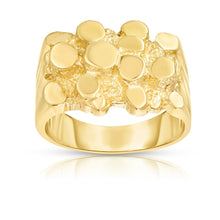 Load image into Gallery viewer, 10k Yellow Gold 13.5mm Uneven Dense Nugget Ring
