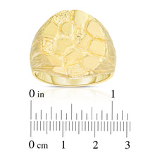 Load image into Gallery viewer, Floreo Men&#39;s 10k Yellow Gold 20.5mm Extra Large Circle Dense Nugget Ring
