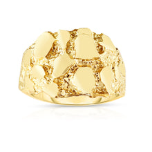 Load image into Gallery viewer, Floreo 10k Yellow Gold 13.5mm Round Dense Nugget Ring
