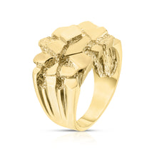 Load image into Gallery viewer, Floreo Men&#39;s 10k Yellow Gold 16mm Uneven Dense Nugget Ring
