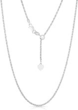 Load image into Gallery viewer, 10k Fine Gold 1.5mm Adjustable Crisscross Sparkle Chain Necklace, 22 Inch

