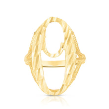 Load image into Gallery viewer, 10k Yellow Gold Extra Large Cursive A-Z Initial Ring, Sizes 4-11
