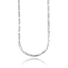 Load image into Gallery viewer, Sterling Silver Rhodium Plated Italian Solid Figaro Chain Necklace, 4.4mm
