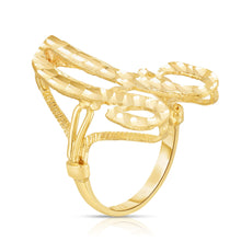 Load image into Gallery viewer, 10k Yellow Gold Extra Large Cursive A-Z Initial Ring, Sizes 4-11

