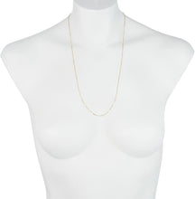 Load image into Gallery viewer, 10k Yellow or White Gold 0.7mm Adjustable Box Chain Necklace, 22”
