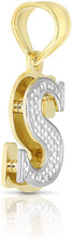 Load image into Gallery viewer, Floreo 10k Yellow and White Gold 3D Alphabet Initial A-Z Pendant
