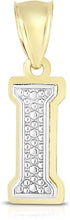 Load image into Gallery viewer, Floreo 10k Yellow and White Gold 3D Alphabet Initial A-Z Pendant
