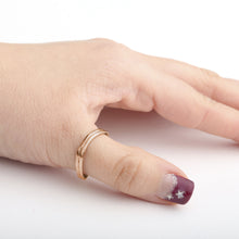 Load image into Gallery viewer, Comfort Fit Curved Double Wave Thumb Ring, 3mm, 10k Fine Gold

