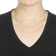 Load image into Gallery viewer, 10k Fine Gold Ultra Thin Singapore Chain Necklace, 0.04 Inch (1mm)
