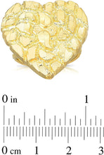 Load image into Gallery viewer, 10k Yellow Gold Small or Large Heart Nugget Ring
