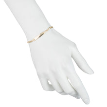 Load image into Gallery viewer, 10k Gold Figaro ID Bracelet Engravable for Children, 3.5mm, 6 Inch Long
