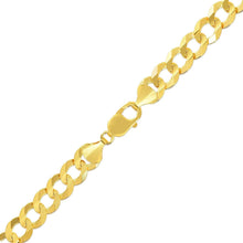 Load image into Gallery viewer, Floreo 10k Yellow Gold 11.5mm Solid Curb Cuban Link Chain Necklace
