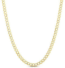 Load image into Gallery viewer, 10k Two Tone Fine Gold 3.5mm Lightweight Curb Chain Necklace
