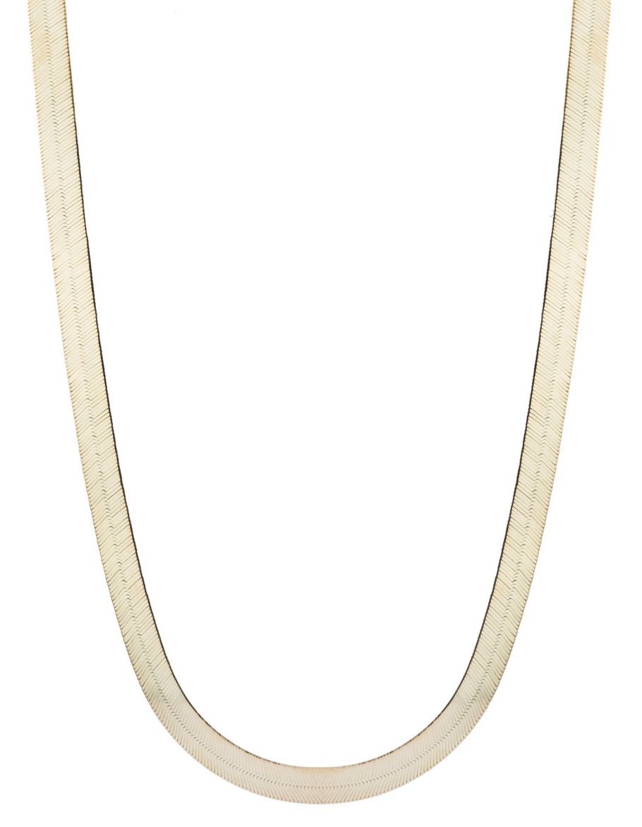10k Yellow Gold Super Flexible Silky Herringbone Chain Necklace 0.35 Inch, 9mm