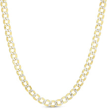 Load image into Gallery viewer, Floreo 10k Two Tone Fine Gold 5.5mm Lightweight Curb Chain Necklace
