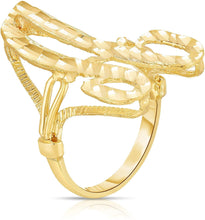 Load image into Gallery viewer, 10k Yellow Gold Extra Large Cursive A-Z Initial Ring, Sizes 4-11

