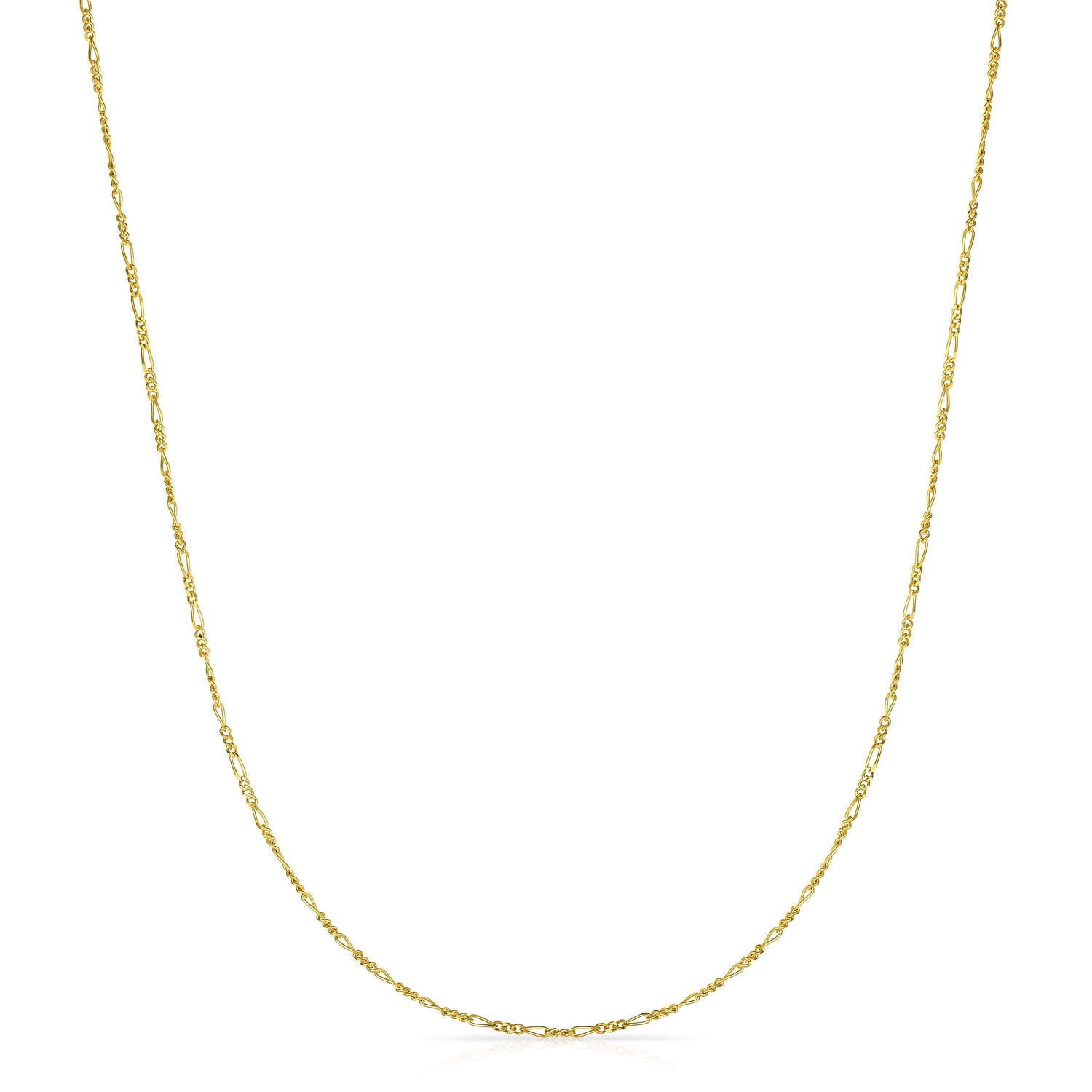 10k Fine gold Figaro Chain Necklace for Girls and Boys(1.5 mm)