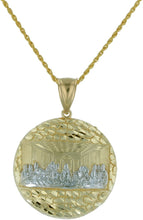 Load image into Gallery viewer, 10k Yellow and White Gold The Last Supper Pendant Necklace Hip Hop Nugget
