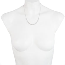 Load image into Gallery viewer, Sterling Silver Rhodium Plated Expandable Necklace with Hanging Beads, 16 Inch
