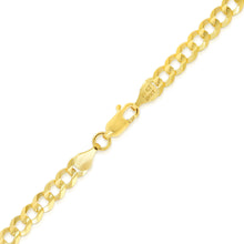 Load image into Gallery viewer, 10k Yellow Gold Mens Thick Solid Curb Cuban Link Chain Necklace, 0.3 Inch (7mm)

