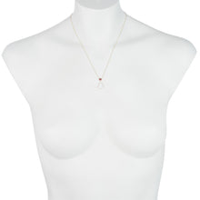 Load image into Gallery viewer, 14K Yellow Gold Created Opal Necklace with Color Stone on Rolo Chain
