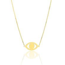 Load image into Gallery viewer, 14k Yellow Gold 16 - 18 inch Extendable Evil Eye Charm Pendant Necklace
