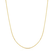 Load image into Gallery viewer, Floreo 10k Fine Gold 0.8 mm Curb Cuban Chain Necklace for Girls and Boys
