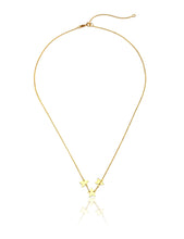 Load image into Gallery viewer, 14k Yellow Gold Thin Dainty Necklace w/ Small Adjustable Charms, 18&quot; Inch
