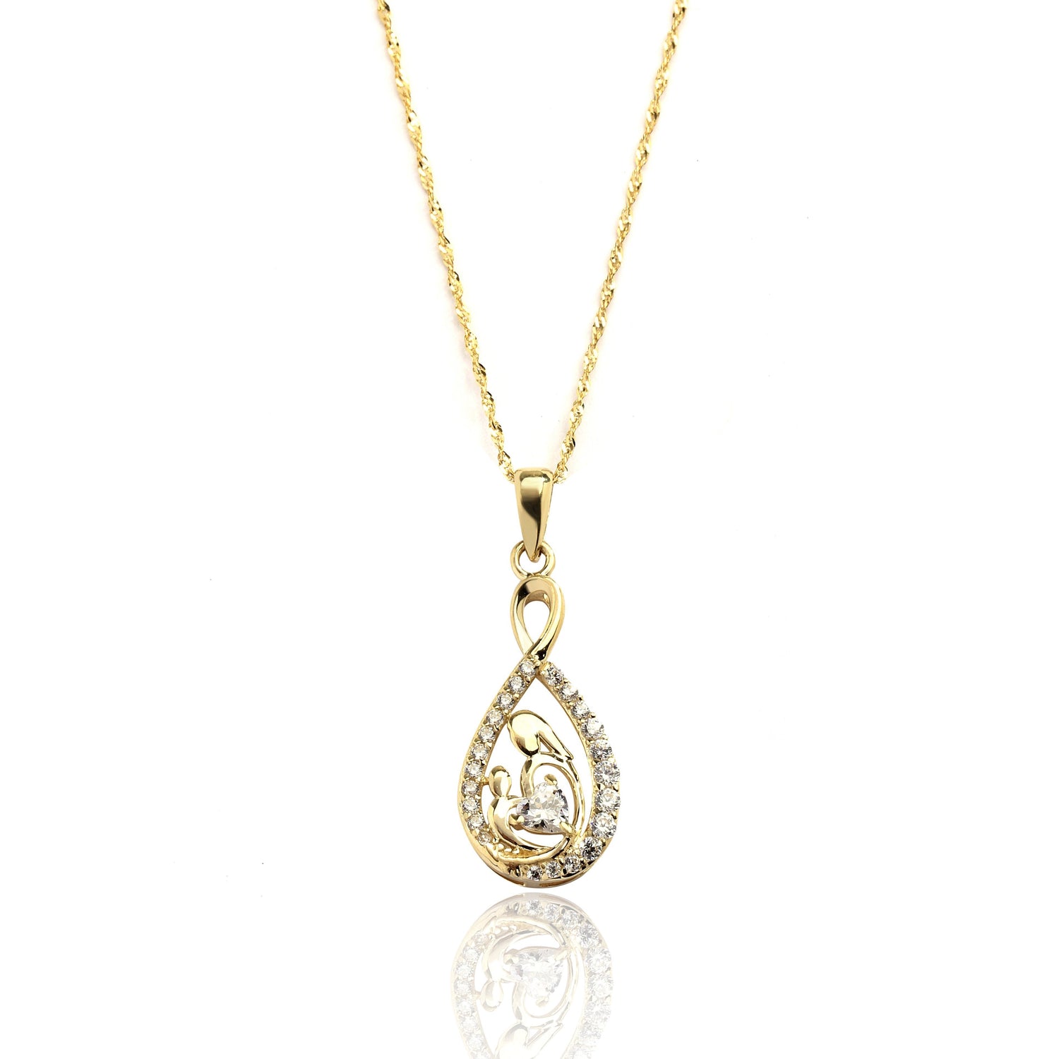 10k Yellow Gold Tear Drop Shaped 