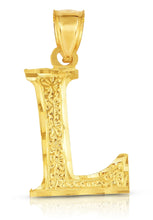 Load image into Gallery viewer, 10K Gold Charm Pendant Necklace Letter A-Z Personalized Alphabet Initial Name

